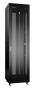 Шкаф телекоммуникационный 19" напольный 47U 600x600x2277mm (ШхГхВ) передняя и задняя перфорированные двери, ручка с замком, цвет черный (RAL 9004)