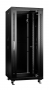 Шкаф телекоммуникационный 19" напольный 27U 600x1000x1388mm (ШхГхВ) передняя стеклянная и задняя сплошная металлическая двери, ручка с замком, цвет черный (RAL 9004)