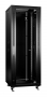 Шкаф телекоммуникационный 19" напольный 32U 600x1000x1610mm (ШхГхВ) передняя стеклянная и задняя сплошная металлическая двери, ручка с замком, цвет черный (RAL 9004)