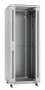Шкаф телекоммуникационный 19" напольный 32U 600x1000x1610mm (ШхГхВ) передняя стеклянная и задняя сплошная металлическая двери, ручка с замком, цвет серый (RAL 7035)