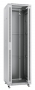 Шкаф телекоммуникационный 19" напольный 42U 600x1000x2055mm (ШхГхВ) передняя стеклянная и задняя сплошная металлическая двери, ручка с замком, цвет серый (RAL 7035)