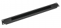 Кабельный органайзер горизонтальный 19" 1U, с щеточным вводом, металлический, цвет черный (RAL 9004)