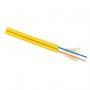 Кабель волоконно-оптический 9/125 одномодовый, 2 волокна, плотное буферное покрытие (tight buffer), zip cord, для внутренней прокладки ( -25C ~ +50), LSZH, желтый, (F90020204Y)