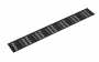 Вертикальный перфорированный кабельный органайзер-лоток в шкаф 27U, металлический, цвет черный (RAL 9004)