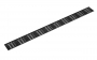 Вертикальный перфорированный кабельный органайзер-лоток в шкаф 42U, металлический, цвет черный (RAL 9004)