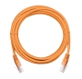 Коммутационный шнур NETLAN U/UTP 4 пары, Кат.5е (Класс D), 100МГц, 2хRJ45/8P8C, T568B, заливной, многожильный, BC (чистая медь), PVC нг(B), оранжевый, 10м, уп-ка 10шт.