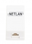 Настенная розетка NETLAN, 1 порт, Кат.5e (Класс D), 100МГц, RJ45/8P8C, 110, T568A/B, неэкранированная, белая, уп-ка 10шт.