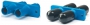 Оптический проходной адаптер ST/PC-ST/PC, MM, duplex, корпус пластиковый, синий, черные колпачки Hyperline
