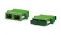 Оптический проходной адаптер SC/APC-SC/APC, SM, duplex, корпус пластиковый, зеленый, зеленые колпачки Hyperline