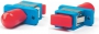 Оптический проходной адаптер SC/UPC-ST/UPC, SM, simplex, корпус пластиковый, синий, красные колпачки Hyperline