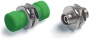 Оптический проходной адаптер FC/APC-FC/APC, SM, simplex, корпус металл, зеленые колпачки Hyperline