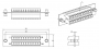 Панель для FO-19BX с 24 LC адаптерами, 24 волокна, многомод OM3/OM4, 120x32 мм, адаптеры цвета аква (aqua) Hyperline