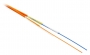 Кабель волоконно-оптический 9/125 (OS2, G.652.D) одномодовый, 2 волокна, плотное буферное покрытие 0.9 мм (tight buffer), zip-cord, диаметр кабеля 3.0 мм, для внутренней прокладки, FR-PVC, оранжевый Hyperline