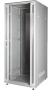 Шкаф напольный 22U, 600x600x1196 мм, стеклянная дверь, серый GYDERS