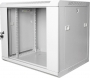 Шкаф настенный 19", 6U, 600х450х368 мм, стеклянная дверь, серый GYDERS