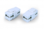 Вставка формата Keystone Jack с проходным адаптером USB 2.0 (Type A), ROHS, белая Hyperline