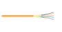 Кабель NIKOLAN волоконно-оптический, 4 волокна, многомодовый 50/125мкм, стандарта ОМ2, внутренний, распределительный, с плотным буфером, LSZH нг(A)-HFLTx, оранжевый - гарантия: 5 лет расширенная / 25 лет системная