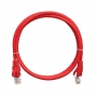 Коммутационный шнур NIKOMAX U/UTP 4 пары, Кат.5е (Класс D), 100МГц, 2хRJ45/8P8C, T568B, заливной, с защитой защелки, многожильный, BC (чистая медь), 24AWG (7х0,205мм), PVC нг(А), красный, 3м
