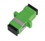 Адаптер NIKOMAX волоконно-оптический, соединительный, одномодовый 9/125мкм, SC/APC-SC/APC, одинарный, пластиковый, зеленый, уп-ка 2шт.
