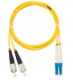 Шнур NIKOMAX волоконно-оптический, переходной, одномодовый 9/125мкм, стандарта OS2, FC/UPC-LC/UPC, двойной, PVC нг(B), 2мм, желтый, 1м