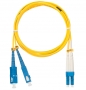 Шнур NIKOMAX волоконно-оптический, переходной, одномодовый 9/125мкм, стандарта OS2, SC/UPC-LC/UPC, двойной, PVC нг(B), 2мм, желтый, 1м