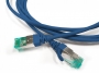 Патч-корд S/FTP, экранированный, категория 6a (100% Fluke Component Tested), 30AWG, LSZH, 1 м, синий