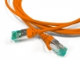 Патч-корд S/FTP, экранированный, категория 6a (100% Fluke Component Tested), 30AWG, LSZH, 1 м, оранжевый Hyperline