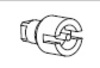 Личинка замка, для малой ручки, под ключ с двойной бородкой3мм DKC/ДКС