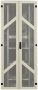 Шкаф напольный МТК 19", 37U, 1831x600x1200 мм, разборный, c двухств. перф. дверьми, серый AESP