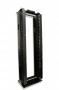 Открытая стальная стойка 45U (2100 мм), шириной (685 мм), глубиной (457,2 мм), с боковыми вертикальными кабельными каналами, контактами заземления, черная Siemon