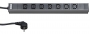 Блок розеток для 19" шкафов, горизонтальный, 7 IEC320 C13, 16 A, шнур 2.5м Hyperline