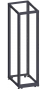 Монтажная стойка двухрамная раздвижная 19", 42U, Ш550xВ1995xГ(600-1000) мм, шаг регулировки 50 мм, в разобранном виде, цвет черный RAL 9005 TLK