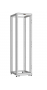 Монтажная стойка двухрамная раздвижная 19", 42U, Ш550xВ1995xГ(600-1000) мм, шаг регулировки 50 мм, в разобранном виде, цвет серый RAL 7035 TLK