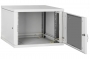 Настенный разборный шкаф TLK 19", 15U, стеклянная дверь, Ш600хВ703хГ450мм, 1 пара монтажных направляющих, серый TLK