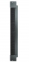 Вертикальная панель с щеточным вводом половинной высоты для шкафа V800, 48U, черная Siemon