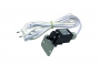 Контактный микровыключатель 0-230В с кронштейном для шкафов SZE2 (в комплекте крепеж, кабель сетевой 1.6 м , кабель 1 м для подключения к светодиодной осветительной панели) ZPAS