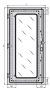 Дверь стеклянная одностоворчатая в стальной раме для шкафа SZE2 2000x800 (1951-17-2-1) ZPAS