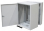 Шкаф настенный 19-дюймовый (19"), серия SD2, 12U, 604x600х500, трехсекционный, со стальной дверью, цвет серый (RAL 7035) (SD-212) (собранный) ZPAS
