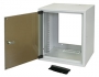 Шкаф настенный 10" серия SKI2, 7U, 355х310х260, уст. размер 236 мм, со стеклянной дверью, цвет серый (RAL 7035) (собранный) ZPAS