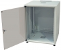 Шкаф напольный серии SJB, 19-дюймовый (19"), 12U, 604x600х600мм (ВхШхГ), стекл. дверь, цвет серый (RAL 7035), без столешницы, нагрузка 30 кг (собранный) ZPAS