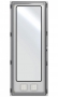 Дверь одностворчатая с вентиляционными отверстиями (правая) 2200 x 800 мм, серая (RAL 7035) ZPAS