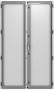 Дверь стеклянная, двустворчатая (правая) 2200 x 1200 мм, серая (RAL 7035) ZPAS