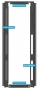 Фальшпанель вертикальная 19" для шкафов Z-SERVER шириной 600мм, 42U, черная (RAL9005) (комлект из 2 шт) ZPAS