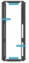 Фальшпанель вертикальная 19" для шкафов Z-SERVER шириной 600мм, 45U, черная (RAL9005) (комлект из 2 шт) ZPAS