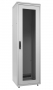 Шкаф напольный 19", SZBD, 45U, 2096x600х800мм (ВхШхГ), стеклянная дверь в стальной раме, ручка с замком с трехточечной фиксацией, цвет серый (RAL 7035) (разобранный) ZPAS