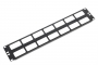 Органайзер кабельный горизонтальный 19" 2U с окнами для кабеля, цвет черный ЦМО