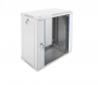 Шкаф телекоммуникационный настенный разборный 12U (600x350) дверь стекло, цвет серый ЦМО
