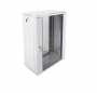 Шкаф телекоммуникационный настенный разборный 18U (600х350) дверь стекло, цвет черный ЦМО