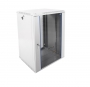 Шкаф телекоммуникационный настенный разборный 18U (600x520) дверь стекло, цвет серый ЦМО