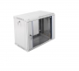 Шкаф телекоммуникационный настенный разборный 9U (600x350) дверь стекло, цвет серый ЦМО